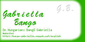 gabriella bango business card